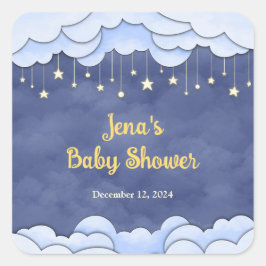 Blue Sky mit Haning Stars - Aufkleber