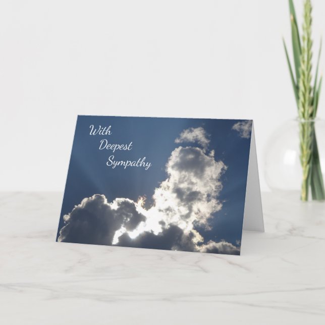 Blue Sky mit Sonnenstrahlen Sympathie Card Karte (Vorderseite)