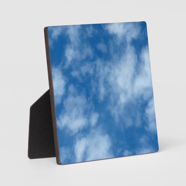 Blue Sky mit Wolken-Naturfotografie Fotoplatte (Vorderseite)