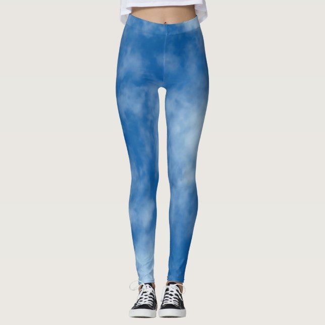 Blue Sky mit Wolken-Naturfotografie Leggings (Vorderseite)