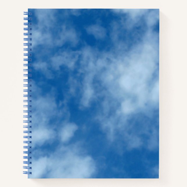 Blue Sky mit Wolken-Naturfotografie Notizbuch (Vorderseite)