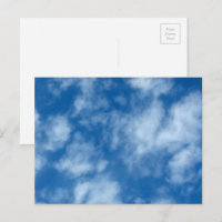 Blue Sky mit Wolken Naturfotografie Postcard