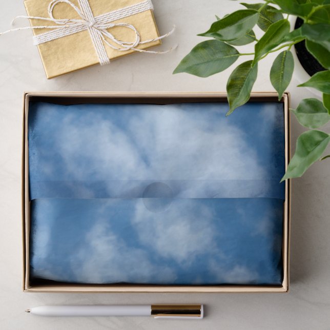 Blue Sky mit Wolken-Naturfotografie Seidenpapier (Geschenk)