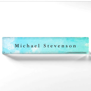 Blue Sky Modern Design Einzigartig Personal Namensplakette