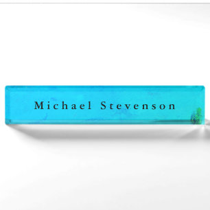 Blue Sky Modern Design Einzigartig Personal Namensplakette