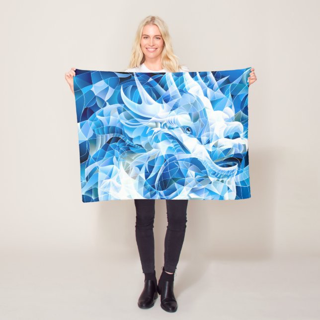 Blue Sky Mosaic Dragon Fleecedecke (Beispiel)