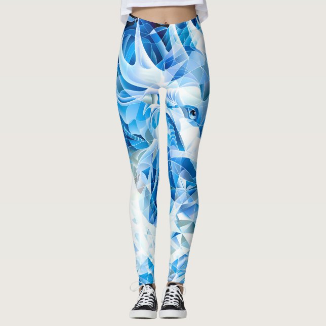 Blue Sky Mosaic Dragon Leggings (Vorderseite)