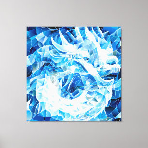 Blue Sky Mosaic Dragon Leinwanddruck