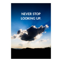 Blue Sky Motivierend Zitat-Poster