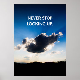 Blue Sky Motivierend Zitat-Poster Poster