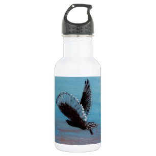 Blue Sky Owl Art Edelstahlflasche