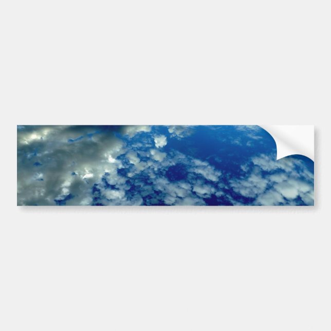 BLUE SKY PUFFING CLOUDS RAUMFOTOGRAFIE WALLPAPIERE AUTOAUFKLEBER (Vorne)