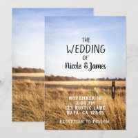 Blue Sky Rustic Country Field Barn Wedding