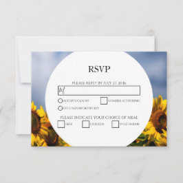 Blue Sky Rustic Wedding RSVP Cards Karte
