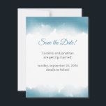 Blue Sky Save the Date<br><div class="desc">Blue sky watercolor image for a simple and beautiful save the date! Coordinates with the other components in the ensemble.
Blank on the other side.</div>