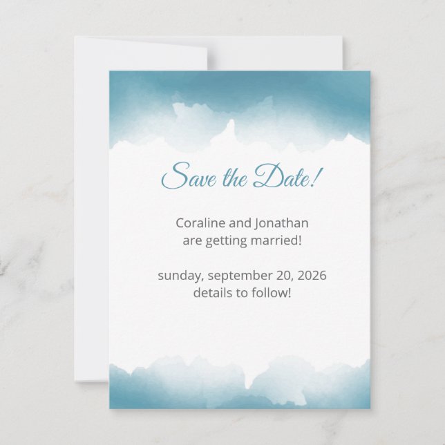 Blue Sky Save the Date (Vorderseite)