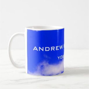 Blue Sky Schlicht Elegante Minimalistisch Einfach Kaffeetasse