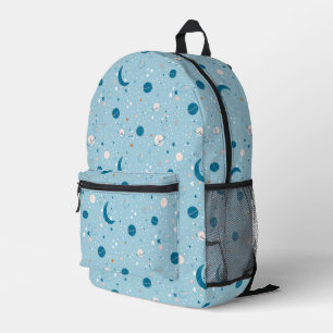 Blue Sky & Space Pattern Bedruckter Rucksack