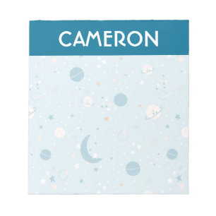 Blue Sky & Space Pattern Notizblock