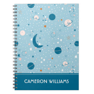 Blue Sky & Space Pattern Notizblock