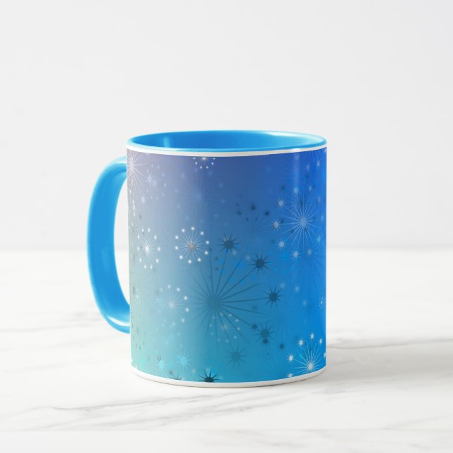 Blue Sky Stars Illustration Tasse (Vorderseite Links)