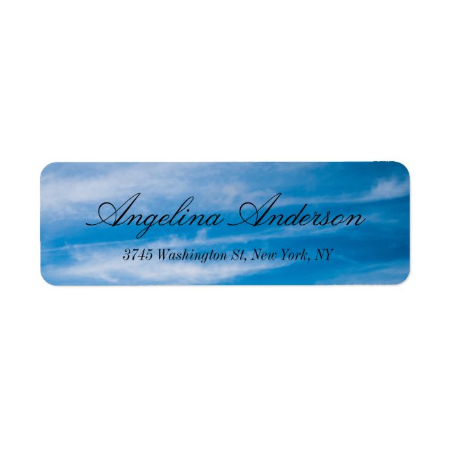 Blue Sky Stilvolle Elegante Handwriting Moderne (Vorne)