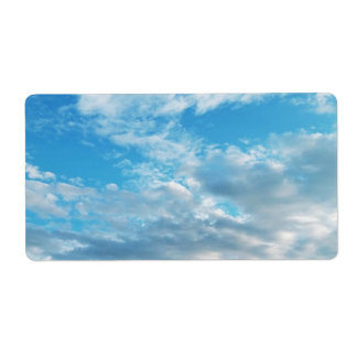 Blue Sky thème Étiquettes de livraison