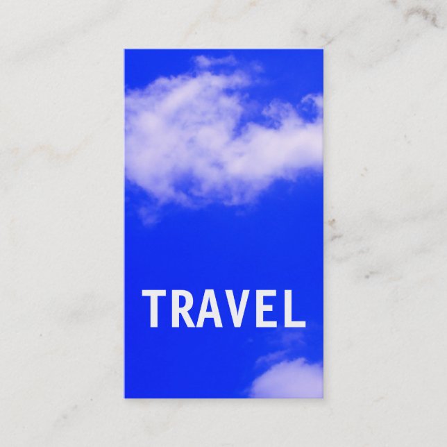 Blue Sky Travel Minimalistisch Modern Visitenkarte (Vorderseite)