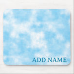 Blue Sky und Cloud Art Custom Mousepad<br><div class="desc">Weiße Wolken am blauen Himmel. Benutzerdefinierte Mauspads. Fügen Sie Namen oder Text zu personalisieren. Dekor und Geschenkidee.</div>