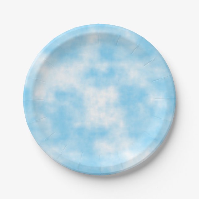 Blue Sky und Cloud Art Custom Pappteller (Vorderseite)