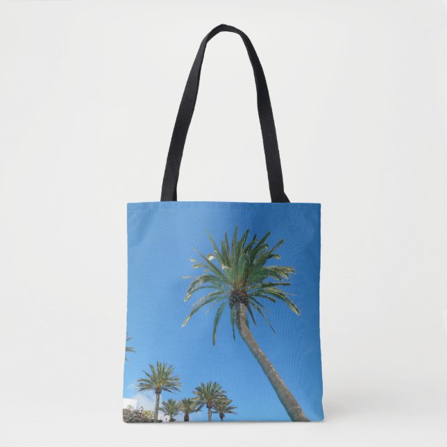 Blue Sky und Palm Trees Guadalest Valley Spanien Tasche (Vorderseite)