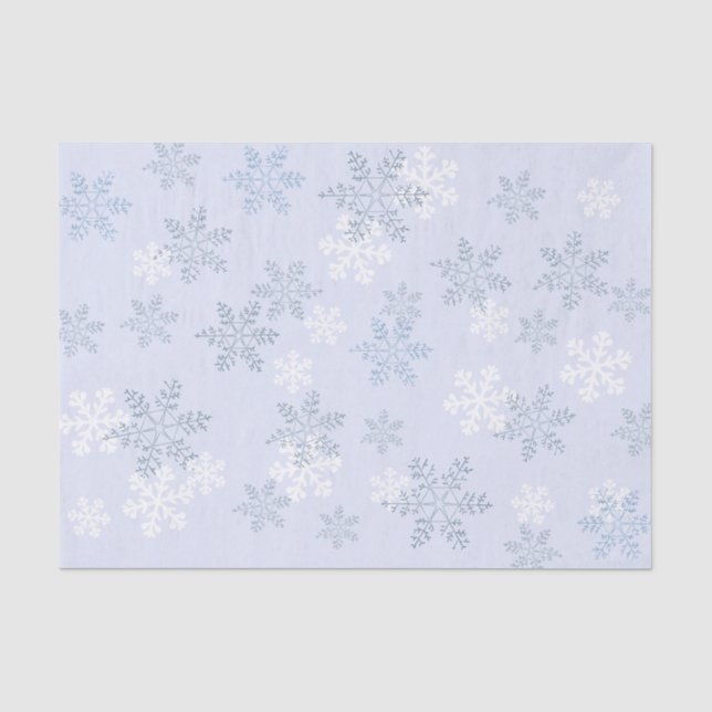 Blue Sky Vintag Snowflake Urlaub Seidenpapier (Vorderseite)
