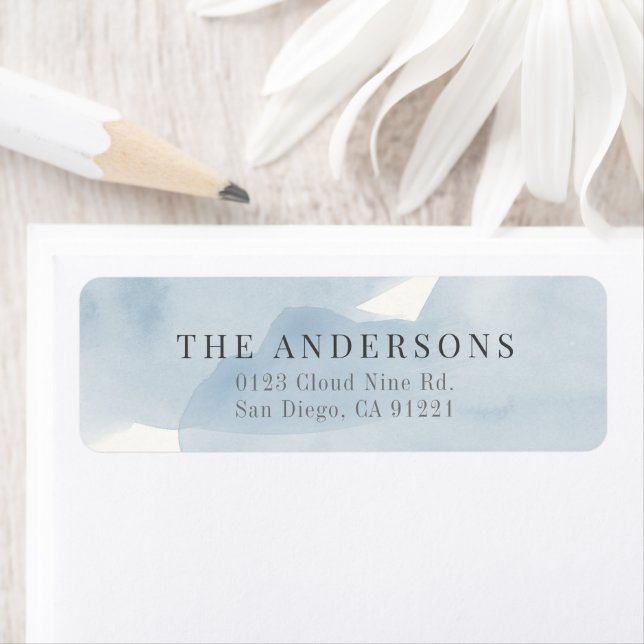 Blue Sky Watercolor Boy Baby Dusche (Insitu)