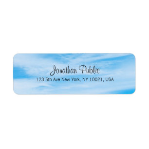 Blue Sky White Clouds Modernes, elegantes Script T