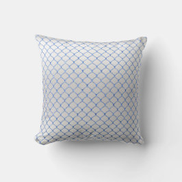 Blue Sky White Gray Art Deco Net Delicate Kissen