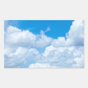 Blue Sky Wolken Hintergrund Himmelskörper Himmels Rechteckiger Aufkleber