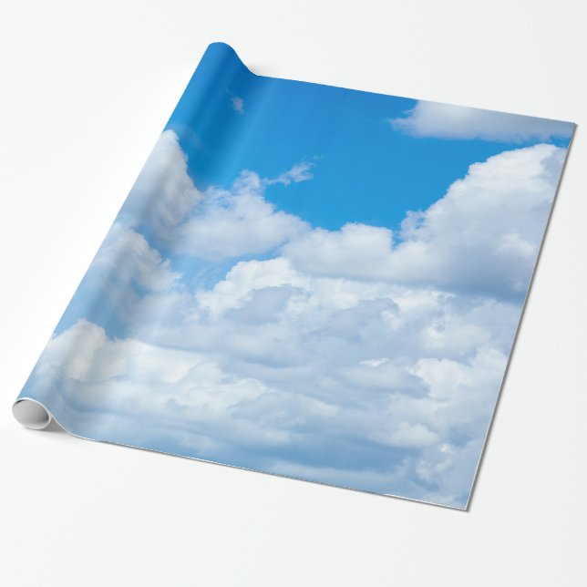 Blue Sky Wolken Hintergrund Himmelskörper Himmelsd Geschenkpapier (Ungerollt)