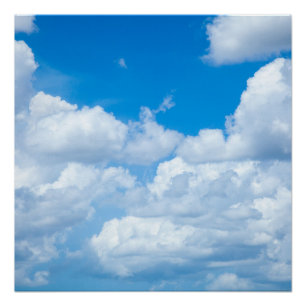 Blue Sky Wolken Hintergrund Himmelskörper Himmelsd Poster