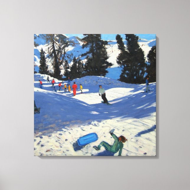 Blue Sledge Belle Plagne Leinwanddruck (Vorderseite)