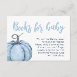 Blue Small Pumpkin Boy Baby Dusche Begleitkarte