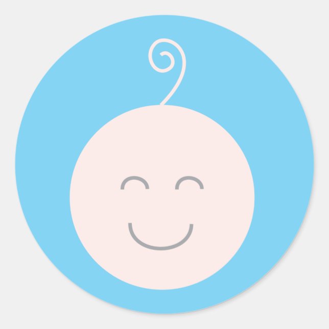 Blue Smile Baby Sticker (Vorderseite)