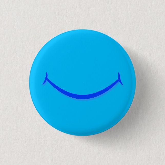 Blue Smile Button (Vorderseite)