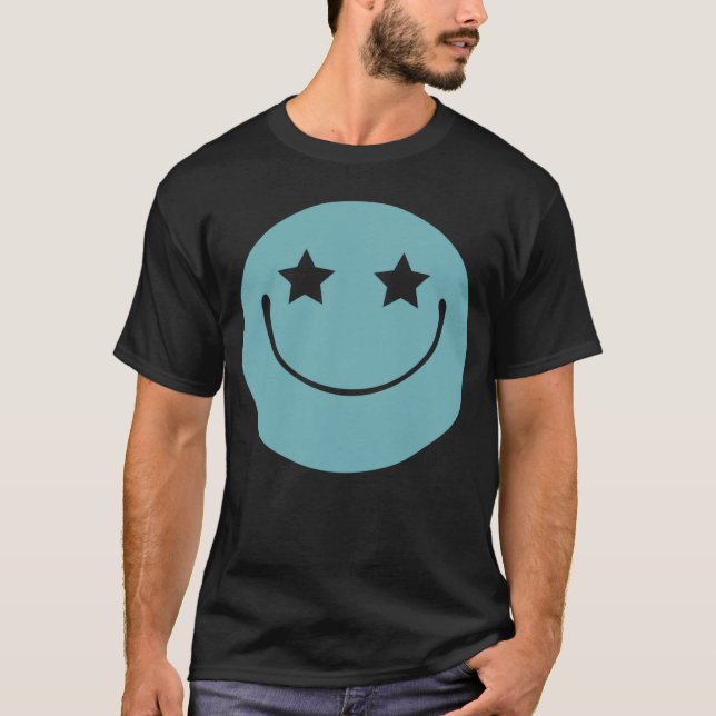 Blue Smile Face Happy  Smiling Face Cute Peace Kid T-Shirt (Vorderseite)