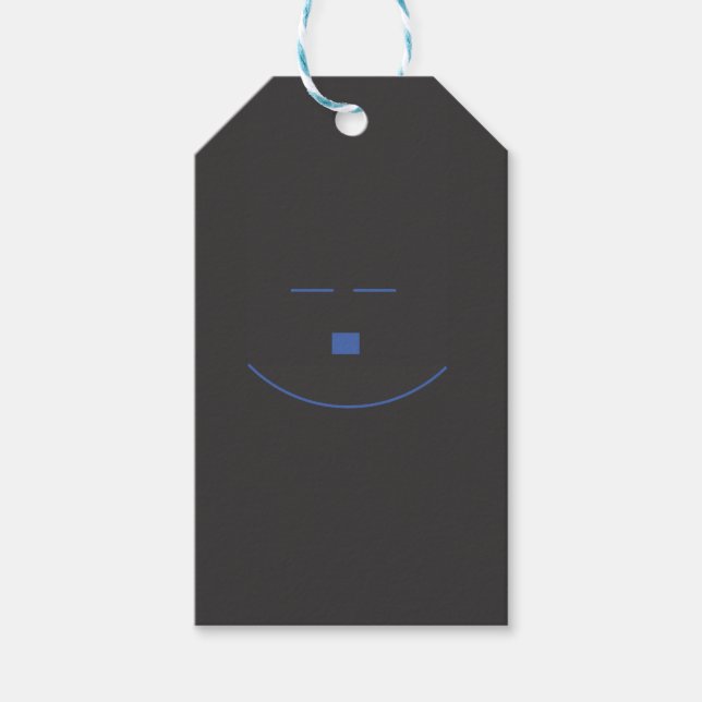 Blue Smile Gift Tag Geschenkanhänger (Vorderseite)