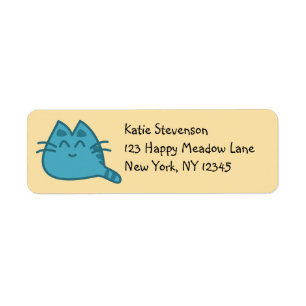 Blue Smiling Kitty Cat