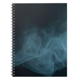 Blue Smoke on Black Abstract Art Notebook Notizblock