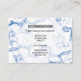 Blue Smokey Nebelunterkünfte Hochzeitskarte Begleitkarte