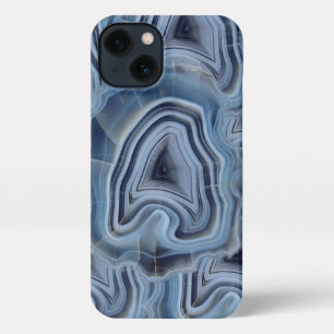 Blue Smoky Agate Geode iPhone Hülle