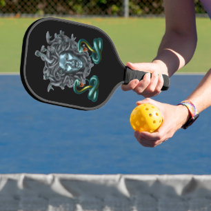 Blue Snake Medusa Gorgon Pickleball Schläger