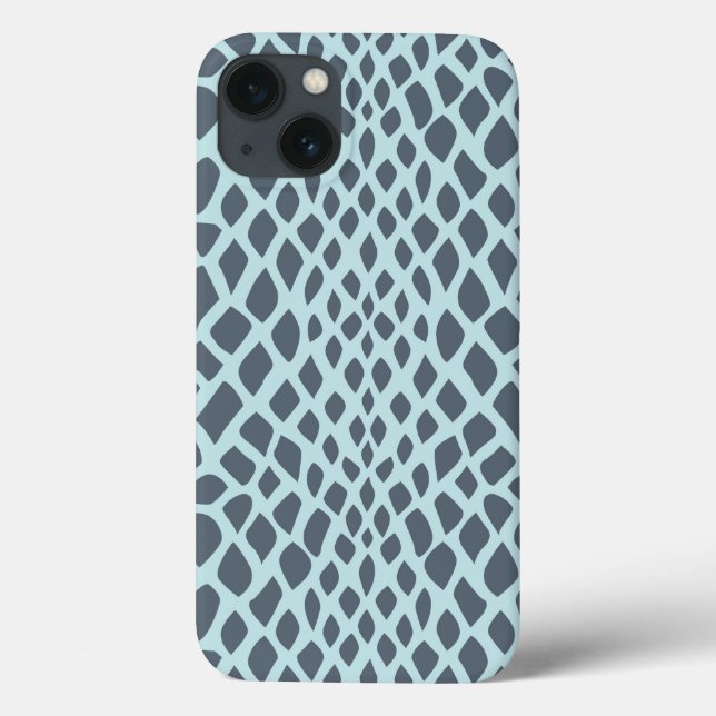 Blue Snake Print Case-Mate iPhone Hülle (Rückseite)
